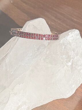 GARNET BRACELET ANTIQUE Bohemia Vintage Gold